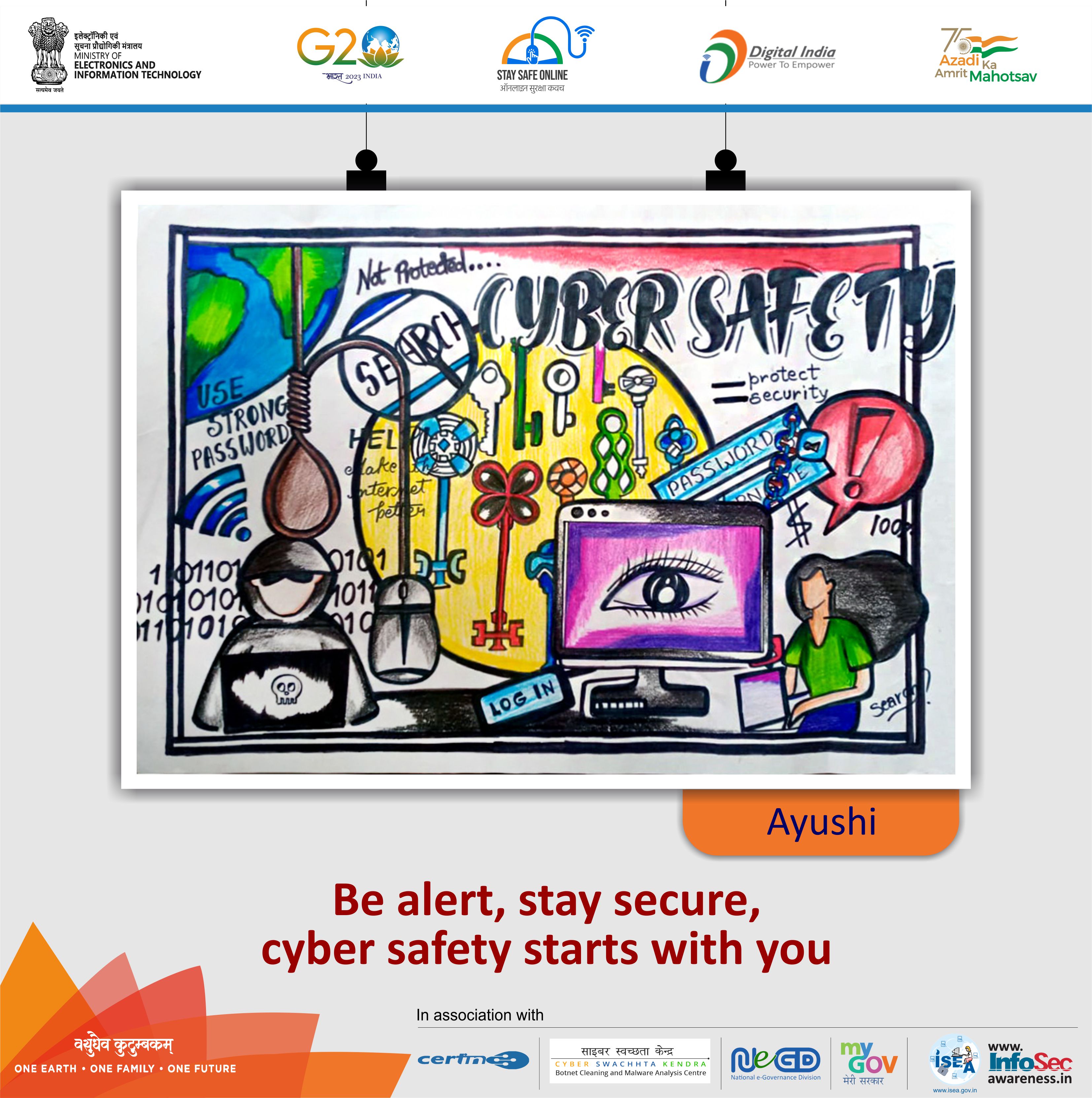 Poster on Cyber Safety and Security | Cyber Safety Drawing |Cyber Safety  Poster Ideas - YouTube